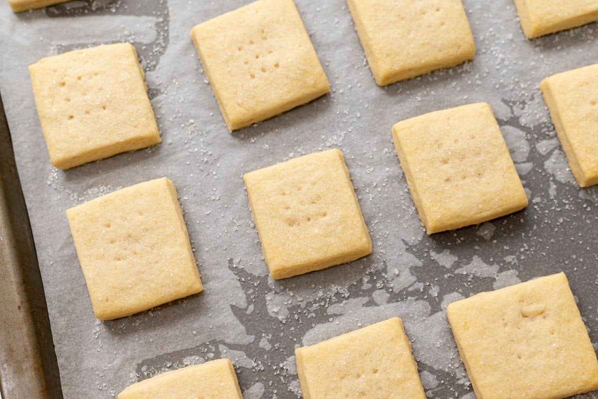 Store the cooled shortbread cookies in an airtight container for up to 7 days at room temperature or in a freezer-safe container for up to 1 month.