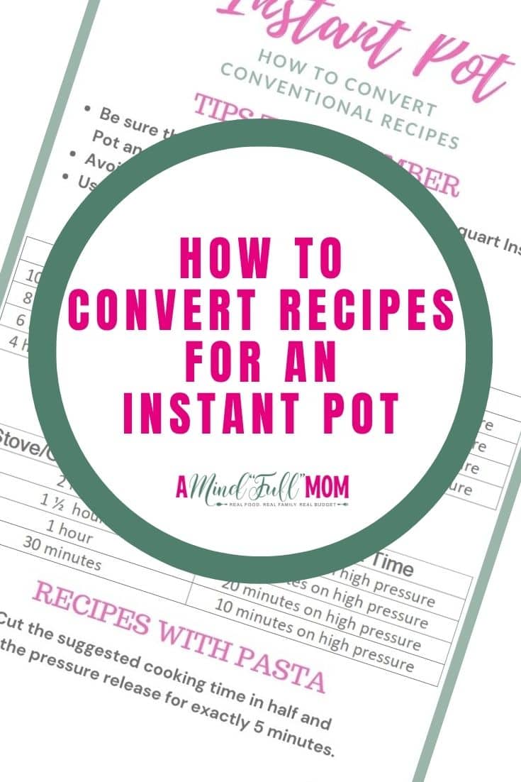 Slow Cooker to Instant Pot Conversion Calculator (+chart)