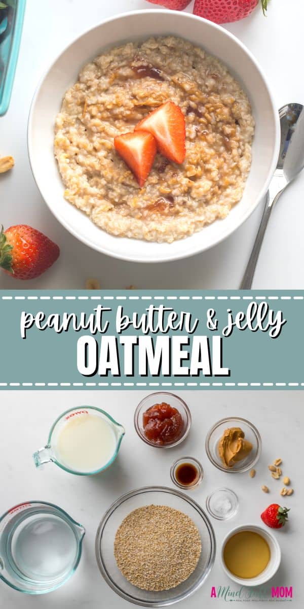 Steel Cut Oatmeal is a hearty and healthy, gluten-free breakfast option and this recipe for PB&J Oatmeal is the best version. Tender oats are swirled with creamy peanut butter and jam, resulting in steel cut oats that taste like a peanut butter and jelly sandwich. 