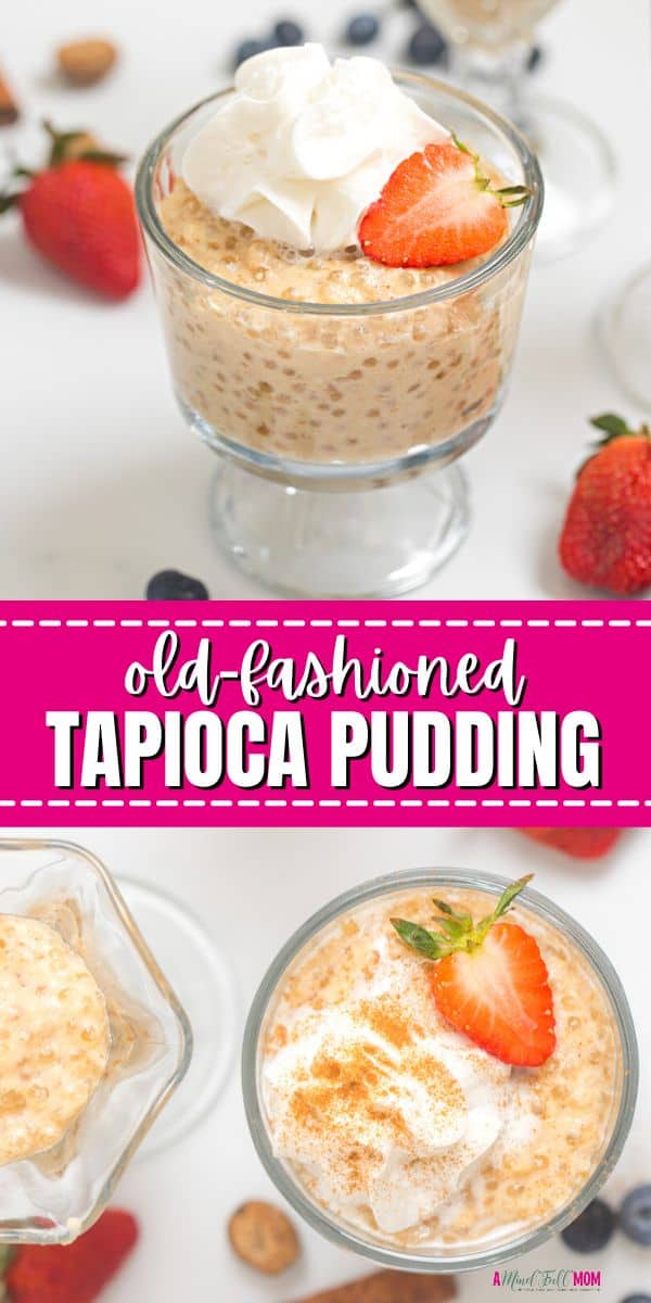 This Tapioca Pudding recipe is a creamy, old-fashioned pudding dessert that is downright dreamy! Made with tapioca pearls, milk, cream, and sugar, and infused with cinnamon and vanilla, Homemade Tapioca Pudding will put any store-bought variety to shame! 