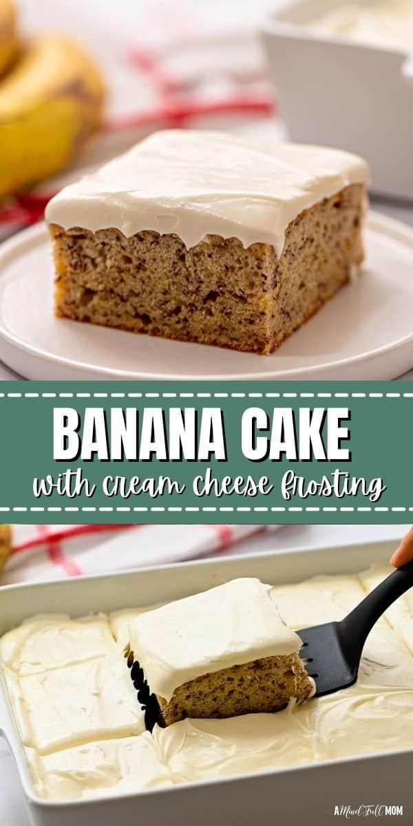 Soft, light, and full of banana flavor, this Sour Cream Banana Cake is the BEST banana cake ever! Finished with a thick layer of cream cheese frosting, this easy recipe makes an irresistible dessert! 
