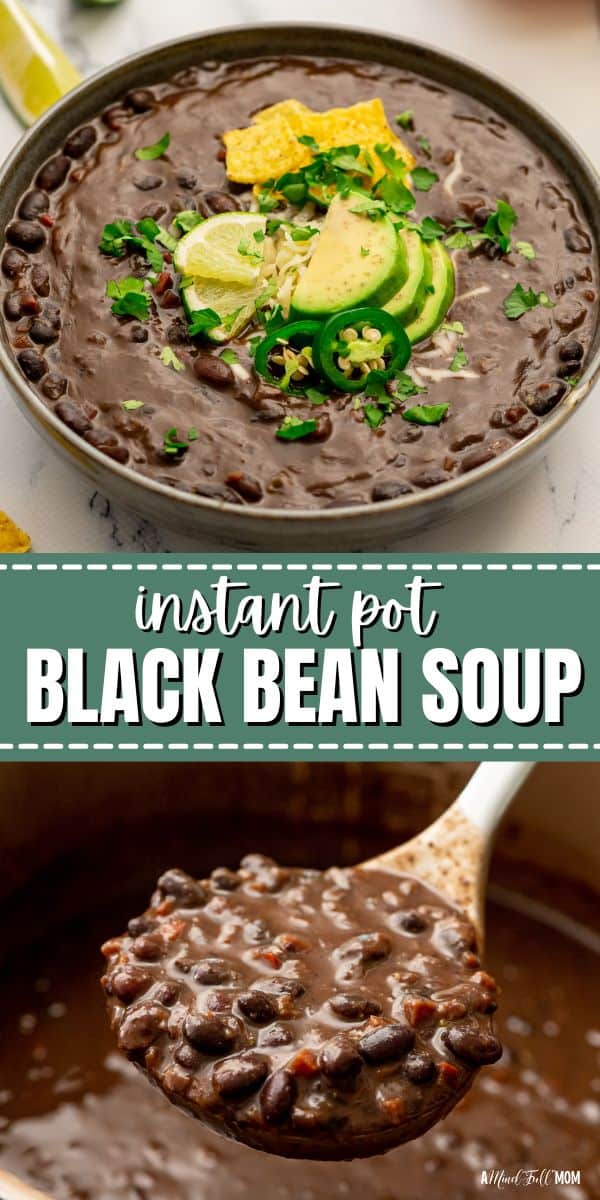 Instant Pot Black Bean Soup transforms humble dried beans into a rich and vibrant budget-friendly soup packed with fiber and flavor. No need to soak the beans! This Instant Pot recipe is perfect for a meatless dinner or lunch. 