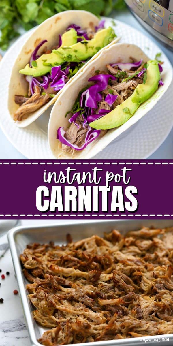 This Instant Pot Carnitas recipe replicates the authentic flavor of Pork Carnitas using just a handful of ingredients and minutes of hands-on prep! The pork is tender, juicy, and bursting with flavor. Perfect for tacos, rice bowls, or to serving with a side of homemade refried beans. 