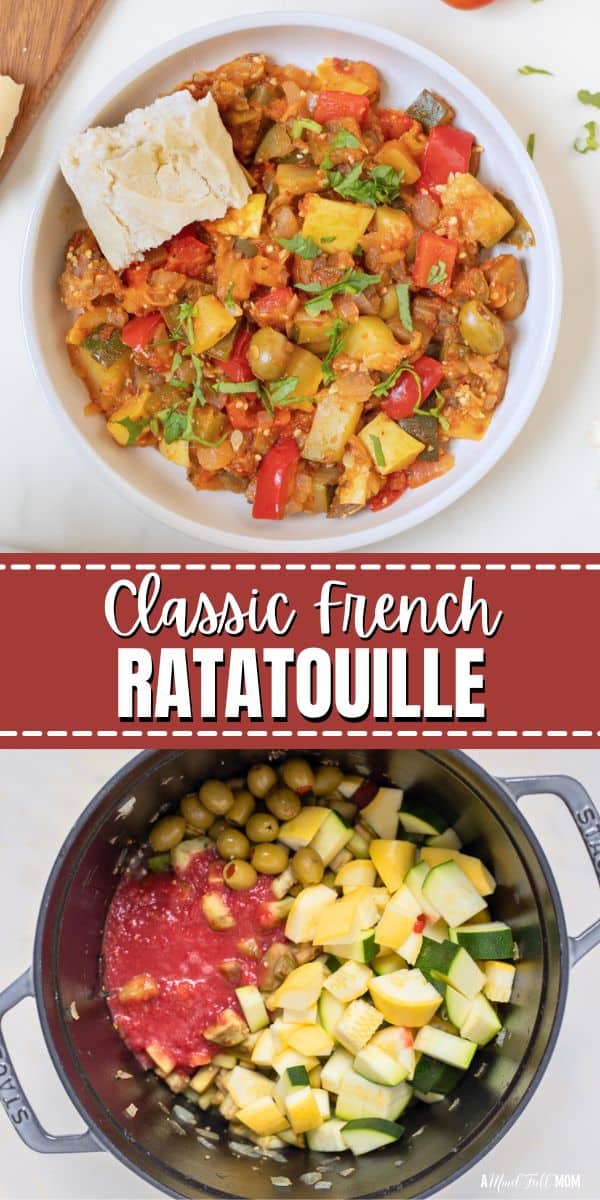 Made with with eggplant, zucchini, peppers, tomatoes, and one surprising ingredient, this Ratatouille Recipe transforms late summer vegetables into a hearty vegetarian dish that sings with flavor. 