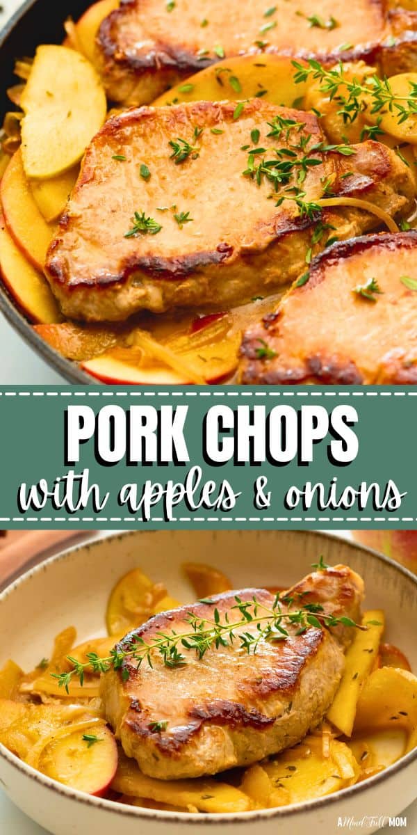 Made with simple ingredients, this recipe for pork chops with apples and onions delivers flavorful, tender pork chops with a sweet and savory pan sauce that will make you swoon! Perfect for any night of the week.