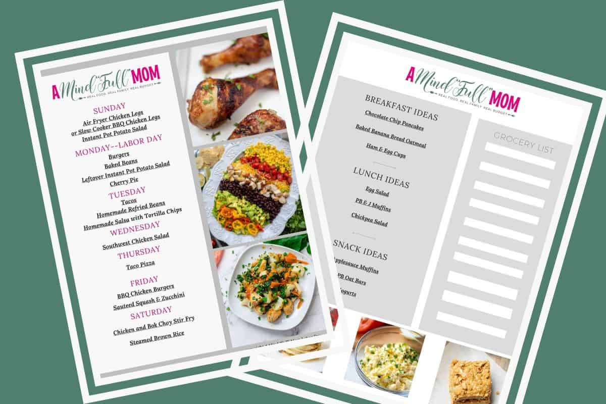 Free Meal Plans will help you save time, money, and enjoy wholesome, delicious meals!  Week 20's Meal Plan celebrates Labor Day with some classics while the rest of the week celebrates some late seasonal summer produce.