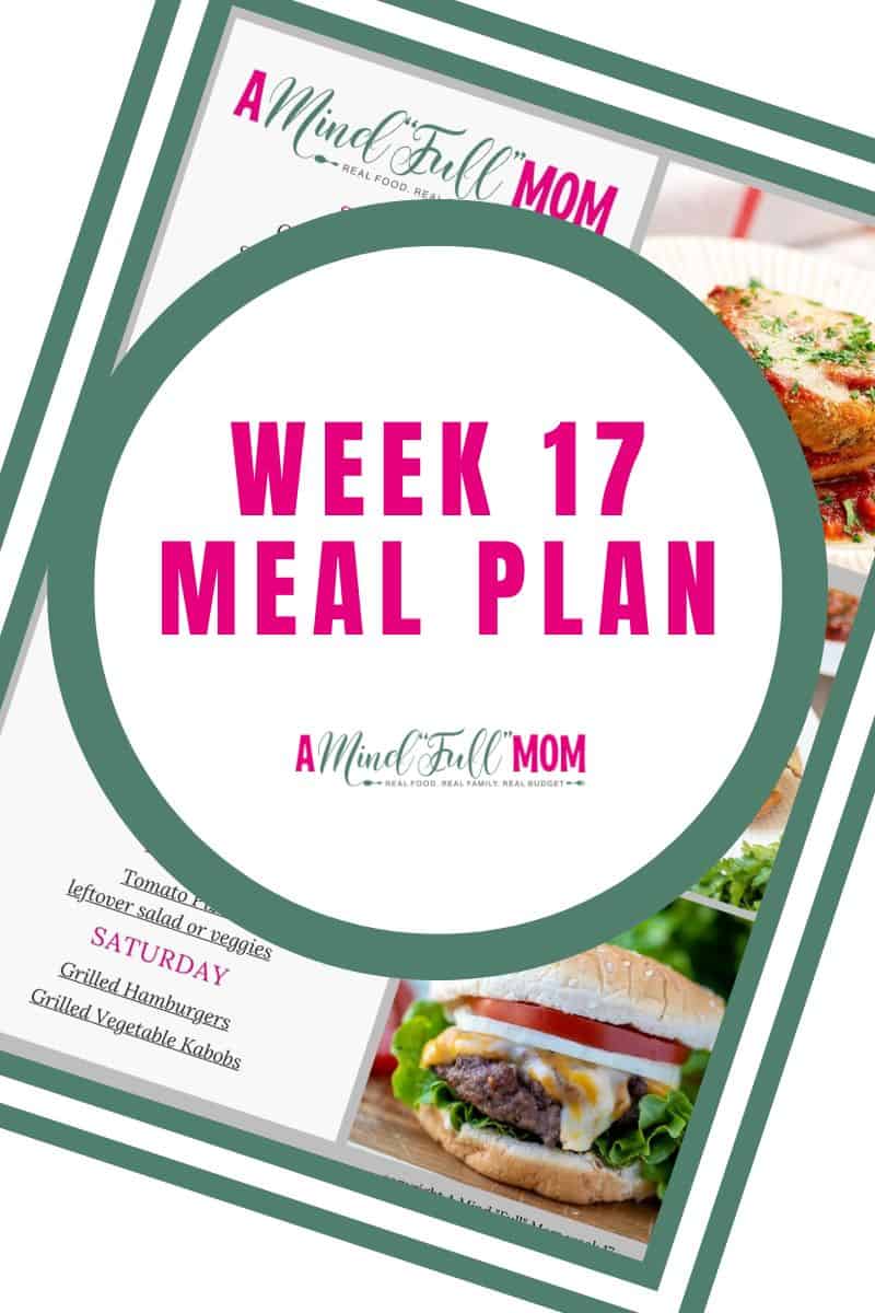 My Free Meal Plans will help you save time, money, and enjoy wholesome, delicious meals!  Week 17's Meal Plan highlights late summer produce with delicious recipes!