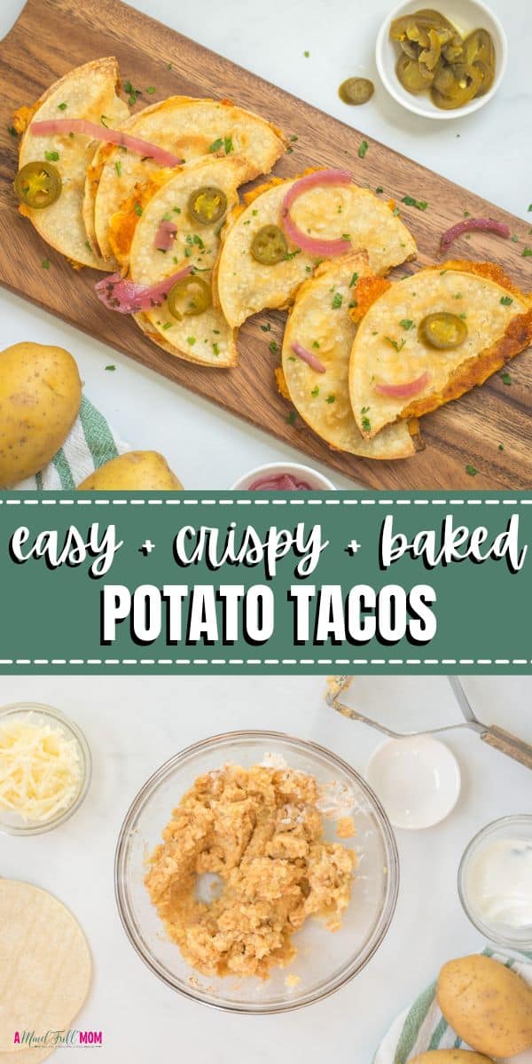 Crispy Potato Tacos feature a creamy, cheesy potato filling with a crispy, crunchy exterior. Baked, not fried, you are going to love this creative spin on taco night! 