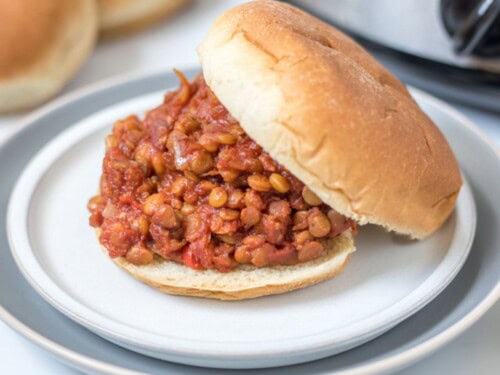 Slow Cooker Lentil Sloppy Joes (Vegan-Friendly)
