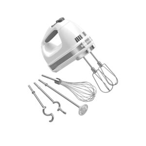 KitchenAid 9-Speed Digital Hand Mixer with Turbo Beater II Accessories and Pro Whisk.