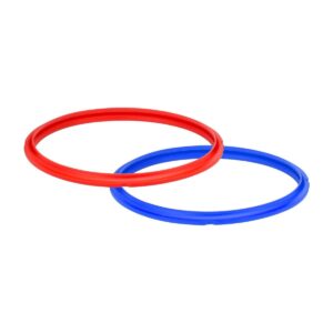 Sealing rings for Instant pot in red and blue.