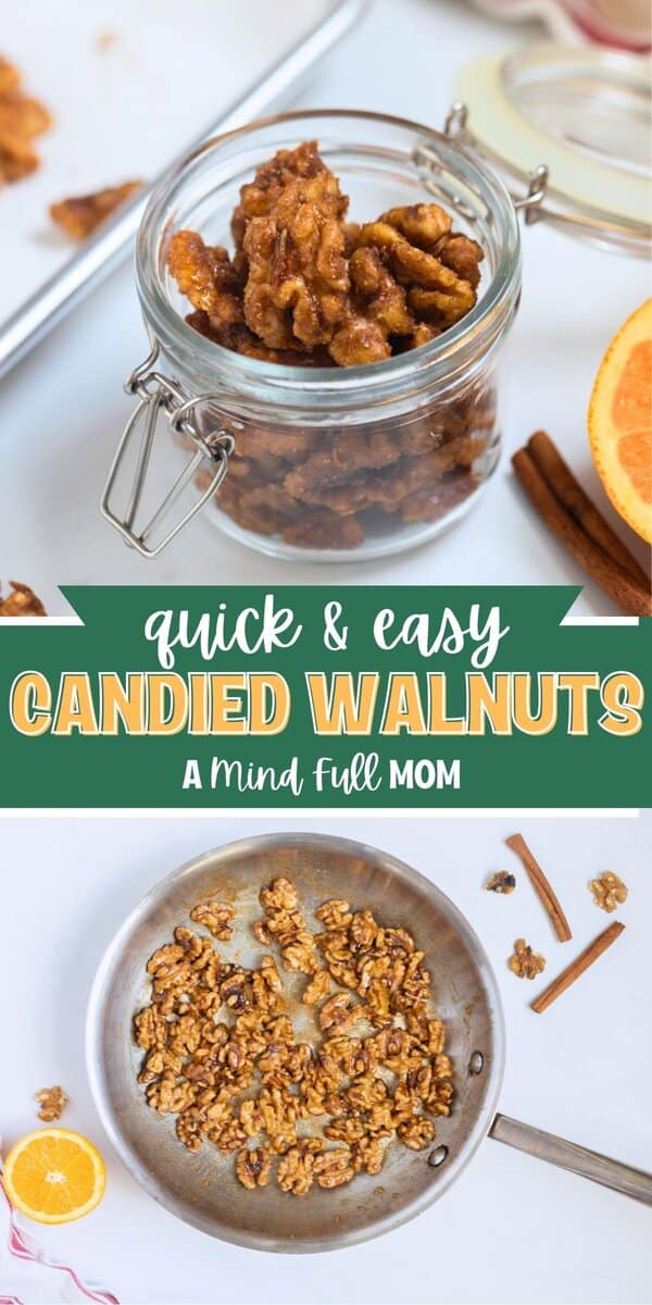 Perfectly sweet, a little spicy, and kissed with citrus, these Candied Walnuts are perfect for snacking, gifting, or elevating any salad. They come together in minutes on the stove and even without the addition of egg, they turn out irresistibly crunchy every time.