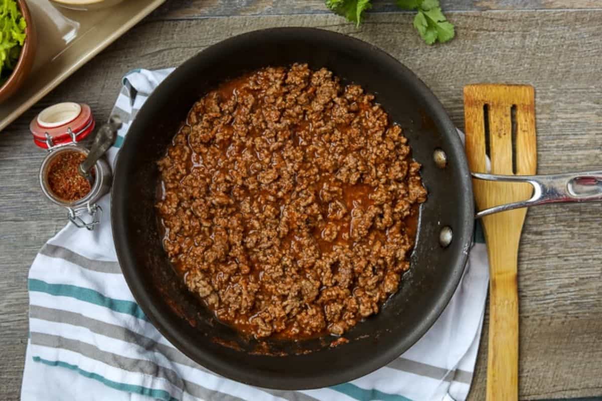 Easy Cinco de Mayo Recipes Ground beef simmered with tomato sauce and taco seasoning to create the best version of taco meat.