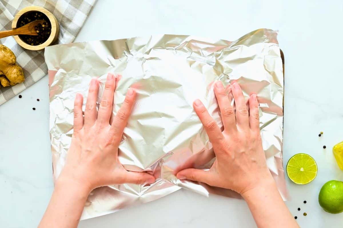 Tender Flank Steak Recipe Foil tented over grilled flank steak.